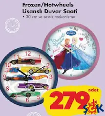 FROZEN/HOTWHEELS LİSANSLI DUVAR SAATİ